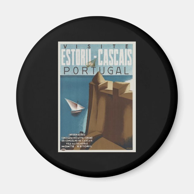 Besuch Estoril-Cascais Portugal Magnet (Vorne)