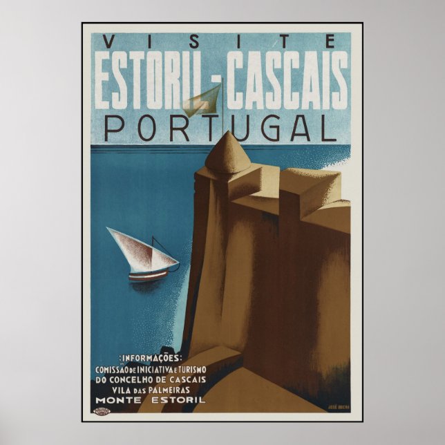 Besuch Estoril-Cascais Portugal Poster (Vorne)