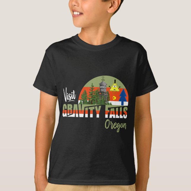Besuch Gravity Falls Oregon - Zuhause of the Myste T-Shirt (Vorderseite)