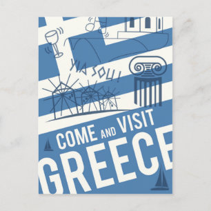 Besuch Griechenland Postkarte
