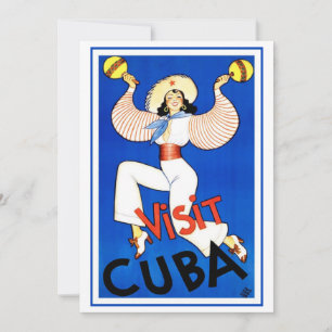 Besuch Havanna, Kuba, Vintage Travel Poster Maraca