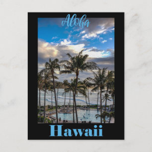 Besuch Hawaii - Vintage - Reise Postkarte