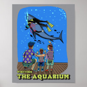 Besuch im Aquarium Poster
