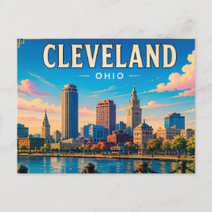 🌆 Besuch in der Innenstadt von Cleveland Ohio Postkarte