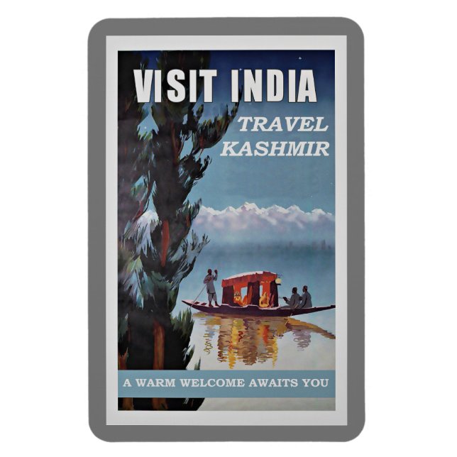 Besuch in Indien, Kaschmir reisen, Magnet (Vertikal)