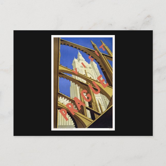 Besuch in Prag Postkarte (Vorderseite)