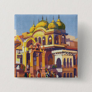 Besuch India Muttra Button