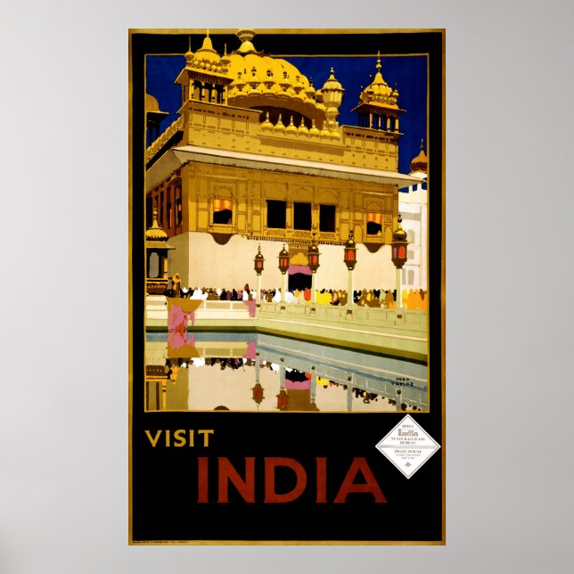 Besuch Indien Vintag 1929 Reisen Poster (Vorne)