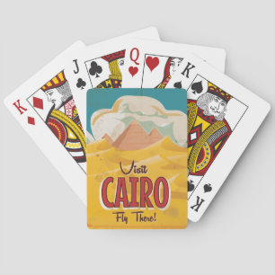 Besuch Kairo Ägypten Vintage Reiseplakat Spielkarten