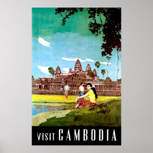 Besuch Kambodschas Poster