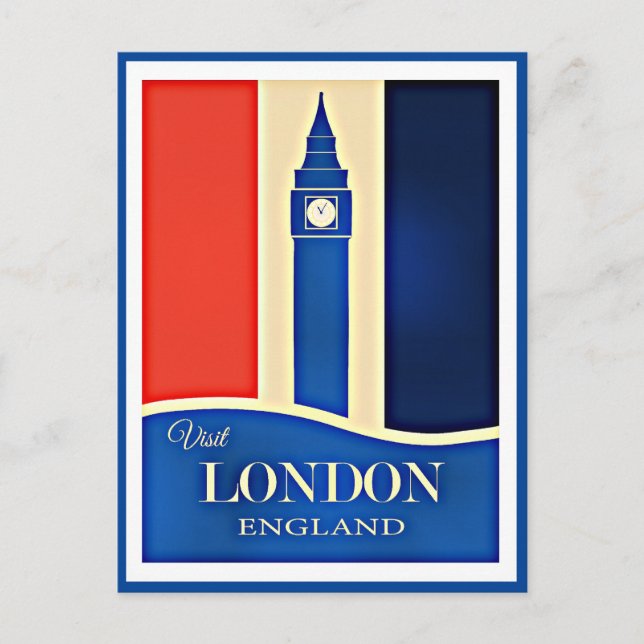 Besuch London, England Postkarte (Vorderseite)