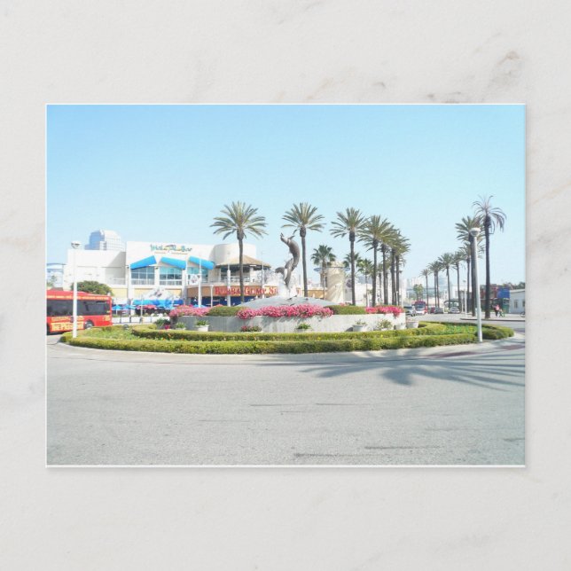 Besuch Long Beach, CA Postkarte (Vorderseite)