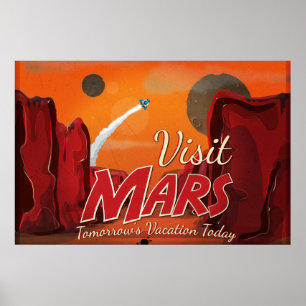 Besuch Mars Vintage Poster
