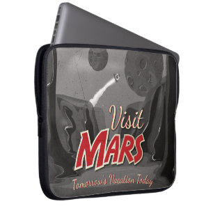 Besuch Mars Vintage Poster Laptopschutzhülle