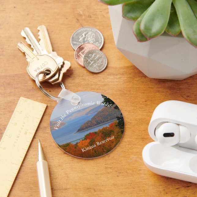 Besuch PA Wilds Landschaftlich Souvenir Kinzua Res Schlüsselanhänger (Schreibtisch)