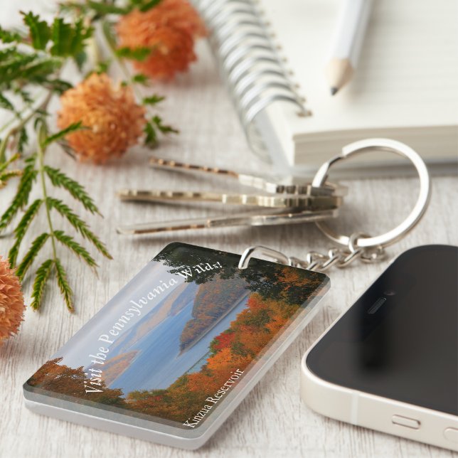 Besuch PA Wilds Landschaftlich Souvenir Kinzua Res Schlüsselanhänger (Vorderseite rechts)