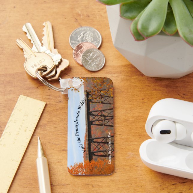 Besuch PA Wilds Picturesque Souvenir Kinzua Bridge Schlüsselanhänger (Schreibtisch)