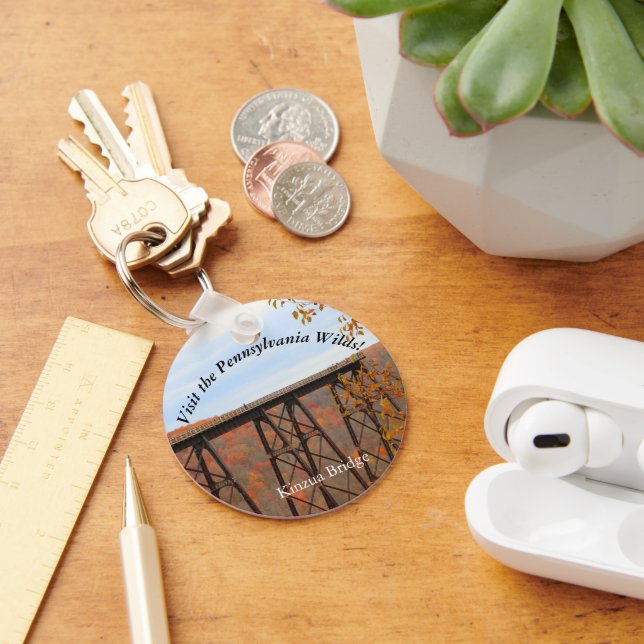 Besuch PA Wilds Picturesque Souvenir Kinzua Bridge Schlüsselanhänger (Schreibtisch)