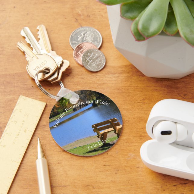 Besuch PA Wilds Picturesque Souvenir Twin Seen ANF Schlüsselanhänger (Schreibtisch)