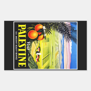 Besuch Palästina ~ Siehe Alte Schönheit wiederbele Rechteckiger Aufkleber