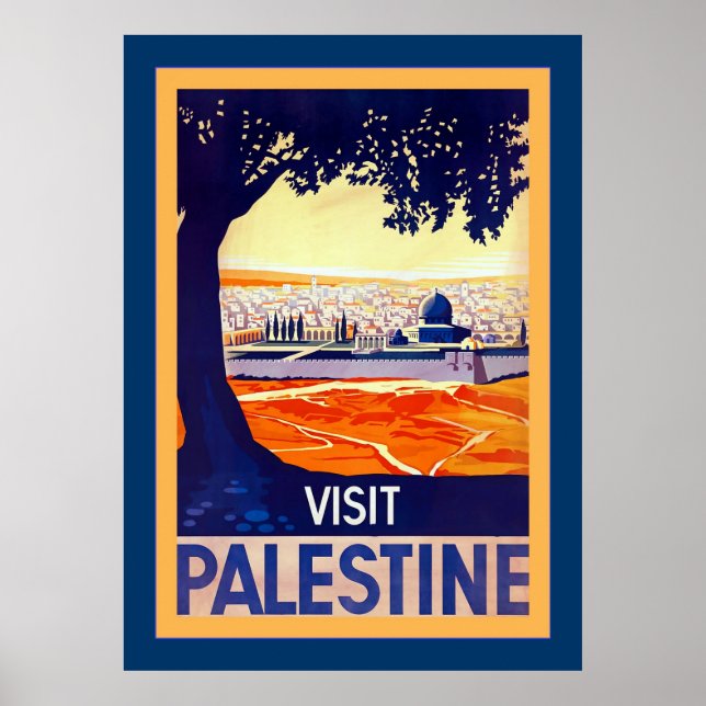 Besuch Palästina ~ Vintage Reise Poster (Vorne)