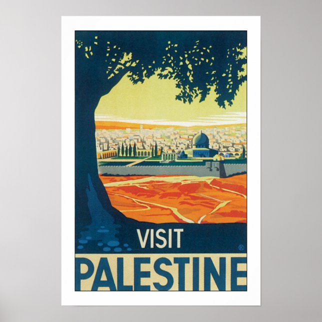 Besuch Palästinas mit weißer Grenze Poster (Vorne)