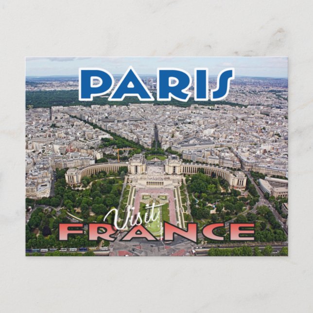 Besuch... Paris, Frankreich - Postkarte (Vorderseite)