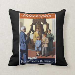 Besuch Philadelphia auf der Pennsylvania-Eisenbahn Kissen