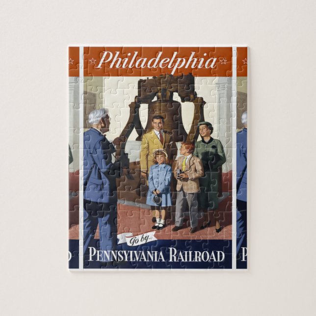 Besuch Philadelphia auf der Pennsylvania-Eisenbahn Puzzle (Vertikal)