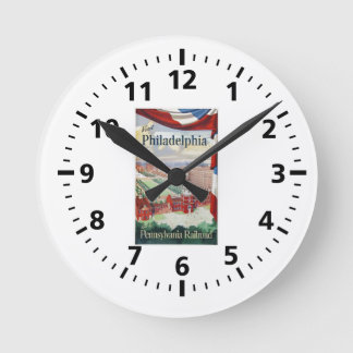 Besuch Philadelphia über das PennsylvaniaWatc Runde Wanduhr