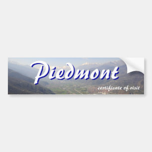 Besuch Piedmont Zertifikat Autoaufkleber