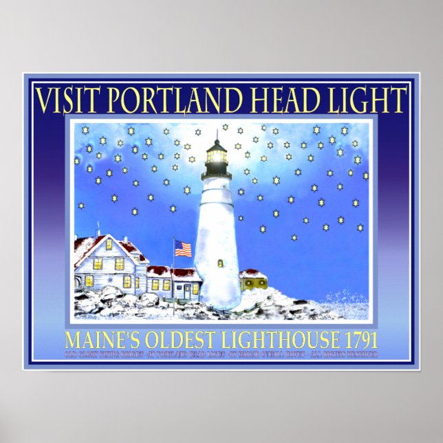 Besuch Portland Head Light 1791 Poster (Vorne)