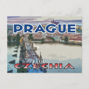 Besuch... Prag, Tschechien Postkarte