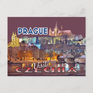 Besuch... Prag, Tschechien Postkarte