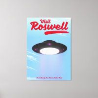 Besuch Roswell UFO Vintage Poster Farbe