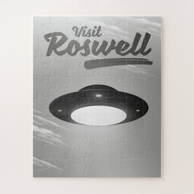 Besuch Roswell UFO Vintage Poster Puzzle (Vertikal)