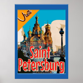 Besuch Sankt Petersburg Vintage Poster Remastered