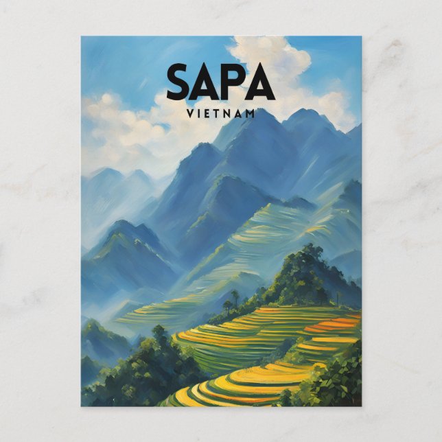 Besuch Sapa Vietnam Postkarte (Vorderseite)