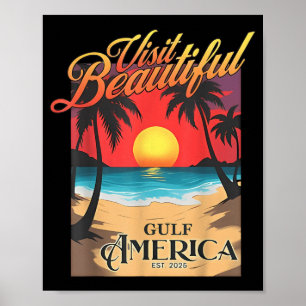 Besuch schöne Golf Amerika Funny Trump umbenennen Poster