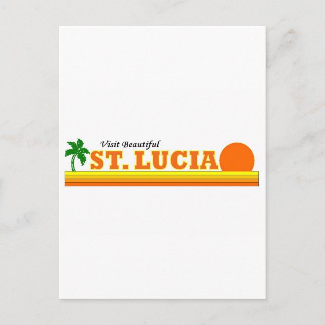 Besuch Schöne St. Lucia Postkarte (Vorderseite)