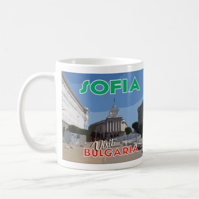Besuch Sofia, Bulgarien I Liebe Kaffee Tasse (Links)