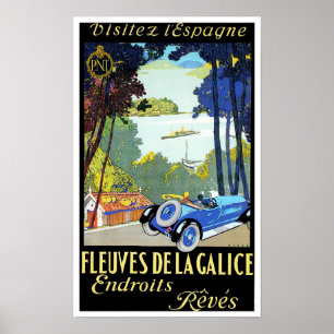 Besuch Spanien Vintage Reise Poster