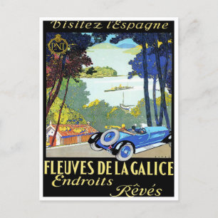 Besuch Spanien Vintage Reise Postkarte