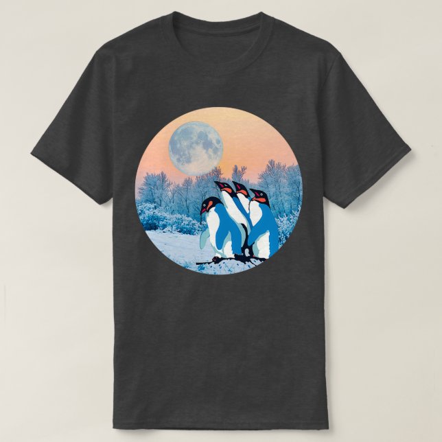 Besuch von Pinguinen T-Shirt (Design vorne)