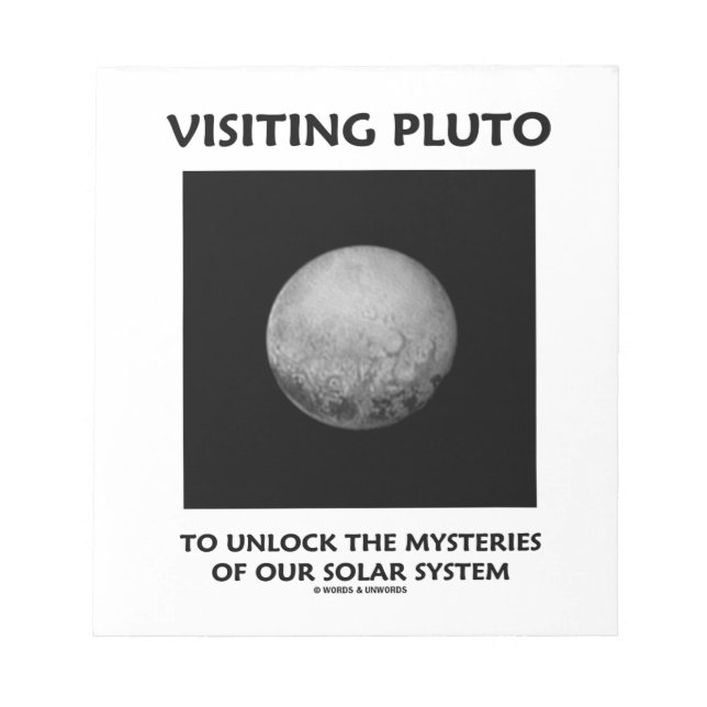 Besuch von Pluto, um Geheimnisse des Sonnensystems Notizblock (Vorderseite)