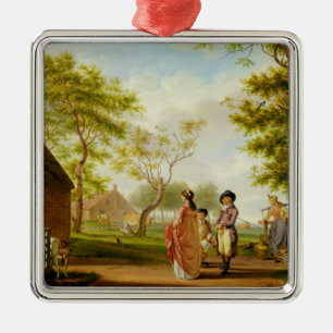 Besuch zur Land-Molkerei Silbernes Ornament