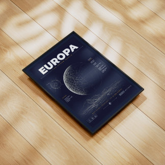 Besuche Europa – Vintage-Weltraum-Reiseposter Poster