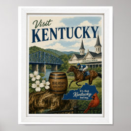 Besuche Kentucky Reise Vintage Poster