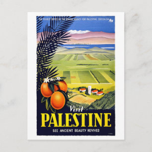 Besuche Palästina 2 Heiliges Land Vintage Reise Ku Postkarte