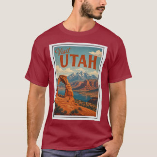 Besuche Utah Reise Vintage T-Shirt